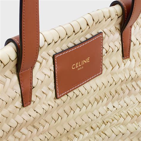 MEDIUM CELINE CLASSIC PANIER in Palm leaves .